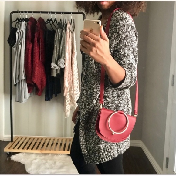 Vegan Leather Top Handle Crossbody Bag - Picture 4 of 7